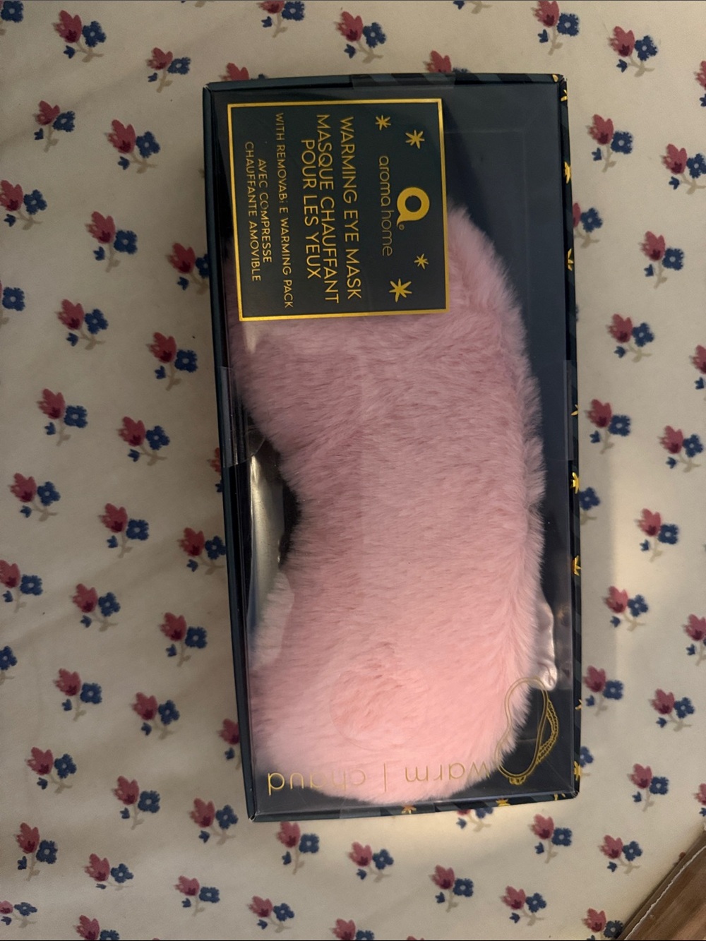 Aroma Home Plush Pink Warming Eye Mask